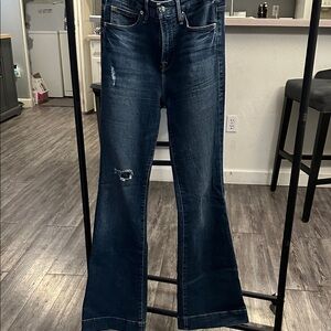 Good American Dark Blue Flare Jeans